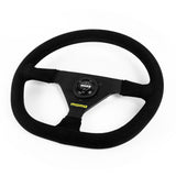 13.75 (350MM") MOMO-Black 3-Spoke Sport Suede Steering Wheel – 1.5" Deep