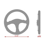 13.5" (350MM) Black Leather 3-Spoke Sport Steering Wheel – 6-Bolt