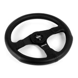 13.5" (350MM) Black Leather 3-Spoke Sport Steering Wheel – 6-Bolt