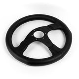 13.5" (350MM) Black Leather 3-Spoke Sport Steering Wheel – 6-Bolt