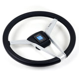14" Nardi Black Leather 3-Spoke Deep Dish Sport Steering Wheel – 2.5" Deep 6-Bolt