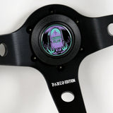 13.75" Likewise Pablo Edition Black Deep Dish 3-Spoke Sport Steering Wheel – 3.5" Deep