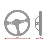 13.75" Likewise Pablo Edition Black Deep Dish 3-Spoke Sport Steering Wheel – 3.5" Deep
