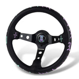 13.75" Likewise Pablo Edition Black Deep Dish 3-Spoke Sport Steering Wheel – 3.5" Deep