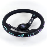 13.75" Likewise Pablo Edition Black Deep Dish 3-Spoke Sport Steering Wheel – 3.5" Deep