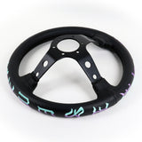 13.75" Likewise Pablo Edition Black Deep Dish 3-Spoke Sport Steering Wheel – 3.5" Deep