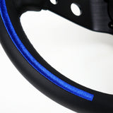 13.75" RAYS x VERTX gramLIGHTS Black & Blue Deep Dish 3-Spoke Sport Steering Wheel – 6-Bolt