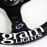 13.75" RAYS x VERTX gramLIGHTS Black & Blue Deep Dish 3-Spoke Sport Steering Wheel – 6-Bolt