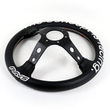 13.75"  RAYS x VERTX Volk-Racing Black & Red Deep Dish 3-Spoke Sport Steering Wheel – 6-Bolt