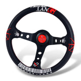 13.75" Black Red Vertx Lang Deep Dish 3-Spoke Sport Steering Wheel – 6-Bolt