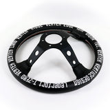13.75" Black Deep Dish 3-Spoke Sport Steering Wheel – 3.5" Deep 6-Bolt Vertx-Kumadori