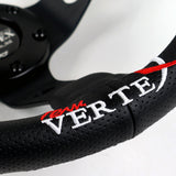 13.75" Black Deep Dish 3-Spoke Sport Steering Wheel – 3.5" Deep 6-Bolt Vertx-Kumadori