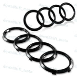 1 Set Black or Chrome Grill Front + Rear A1 A3 A4 S4 A5 S5 A6 S6 SQ7 TT Badge Emblem (Straight Clips)
