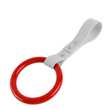 Round JDM Tsurikawa Drift Subway Train Bus Handle Strap – Universal Car Interior Hanging Charm, White PVC X1