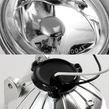 Universal 4" Round Fog and Driving Lights Kit -Chrome Housing, Clear Lens, Includes Switch