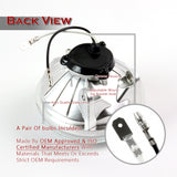 Universal 4" Round Fog and Driving Lights Kit -Chrome Housing, Clear Lens, Includes Switch