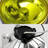 Universal 4" Round Fog and Driving Lights Kit -Chrome Housing, Yellow Lens, Includes Switch