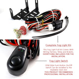 Universal 3.5" Round Fog and Driving Lights Kit -Chrome Housing, Yellow Lens, Includes Switch