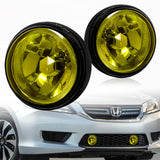 Universal 3.5" Round Fog and Driving Lights Kit -Chrome Housing, Yellow Lens, Includes Switch
