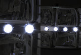 For 1999 - 2002 Chevrolet Chevy Silverado LED DRL Conversion Chrome Headlights + Chrome Grille
