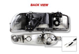 For 2002 - 2006 GMC Sierra 1500 Denali G2 LED DRL Conversion Headlights -Clear Housing Clear Lens (4-Piece Set)
