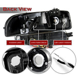 For 2001 - 2007 GMC Sierra 1500 Denali LED DRL Headlights -Chrome Housing / Smoke Lens / Clear Reflectors (4-Piece Set)