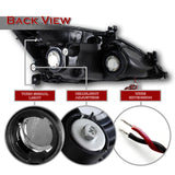 For 2003 - 2007 Honda Accord LED DRL Headlights -Chrome Housing / Clear Lens / Clear Reflectors