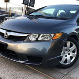 For 2006 - 2011 Honda Civic 4DR/Sedan Headlights -Black Housing / Clear Lens / Amber Reflectors