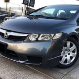 For 2006 - 2011 Honda Civic 4DR/Sedan Headlights -Black Housing / Clear Lens / Clear Reflectors