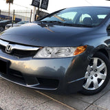 For 2006 - 2011 Honda Civic 4DR/Sedan Headlights -Chrome Housing / Clear Lens / Amber Reflectors