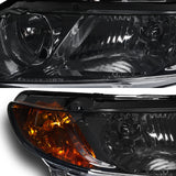 For 2006 - 2011 Honda Civic 4DR/Sedan Headlights -Black Housing / Smoke Lens / Amber Reflectors