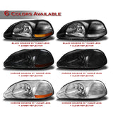 For 1996 - 1998 Honda Civic EK 2/3/4 Door Headlights -Black Housing / Clear Lens / Clear Reflectors