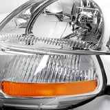 For 1996 - 1998 Honda Civic EK 2/3/4 Door Headlights -Chrome Housing / Clear Lens / Amber Reflectors