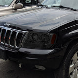 For 1999 - 2004 Jeep Grand Cherokee Headlights -Smoke Housing / Smoke Lens / Amber Reflectors