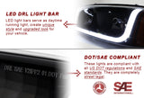 2000-2006 GMC Yukon XL 1500 2500 LED DRL Black Headlights w/ Bumper Signal Lights 4PCS Set - Clear Lens Amber Reflectors
