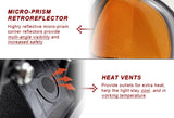 2000-2006 GMC Yukon XL 1500 2500 LED DRL Black Headlights w/ Bumper Signal Lights 4PCS Set - Clear Lens Amber Reflectors