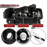 For 1999 - 2006 GMC Sierra / Yukon LED DRL Headlights -Black Housing / Clear Lens / Amber Reflectors (4-Piece Set)