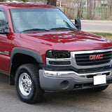 For 1999 - 2006 GMC Sierra / Yukon LED DRL Headlights -Chrome Housing / Smoke Lens / Clear Reflectors (4-Piece Set)