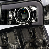 For 2007 - 2014 Chevrolet Chevy Silverado LED DRL Headlights -Chrome Housing / Smoke Lens / Clear Reflectors