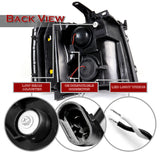 For 2007 - 2014 Chevrolet Chevy Silverado LED DRL Headlights -Chrome Housing / Smoke Lens / Clear Reflectors