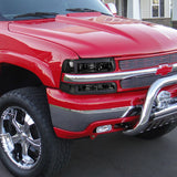 For 1999 - 2002 Chevrolet Chevy Silverado / 2000 - 2006 Tahoe Suburban LED Bar DRL Headlights -Chrome Housing / Smoke Lens / Clear Reflectors (4-Piece Set)
