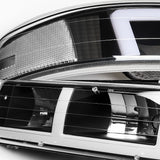 For 1999 - 2002 Chevrolet Chevy Silverado / 2000 - 2006 Tahoe Suburban G2 LED Bar DRL Headlights -Black Housing / Clear Lens / Clear Reflectors (4-Piece Set)