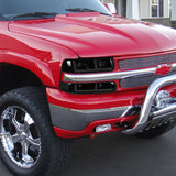 For 1999 - 2002 Chevrolet Chevy Silverado / 2000 - 2006 Tahoe Suburban G2 LED Bar DRL Headlights -Black Housing / Smoke Lens / Clear Reflectors (4-Piece Set)