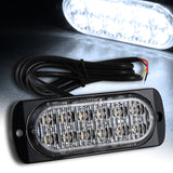 12-LED White Emergency Beacon Car Truck Warning Hazard Strobe Light – Universal Fit