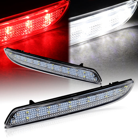 For 2011 – 2014 Acura TSX / Honda Insight LED Rear Bumper Stop Brake JDM Light Kit -Clear Lens