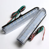 For 2008 – 2017 Mitsubishi Lancer LED JDM Rear Bumper Reflector Stop Brake Light Kit -Clear Lens