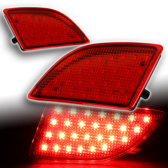 For 2014 – 2018 Mazda 3 Hatchback LED Rear Bumper Stop Brake Light Kit -Red Lens