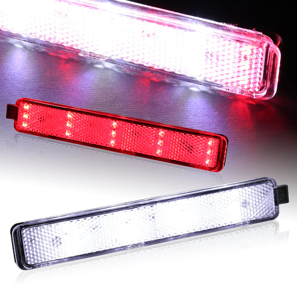 For 2006 – 2009 Pontiac Torrent / 1995 - 1999 Sunfire LED Rear Bumper Stop Brake Light Kit -Clear Lens