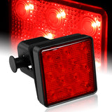 2” Trailer Hitch 12-LED Brake Light Towing Receiver Cover – Red Lens