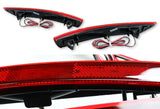 For 2009 – 2018 Subaru Forester 72-LED Rear Bumper Reflector Stop Brake Light Kit -Red Lens